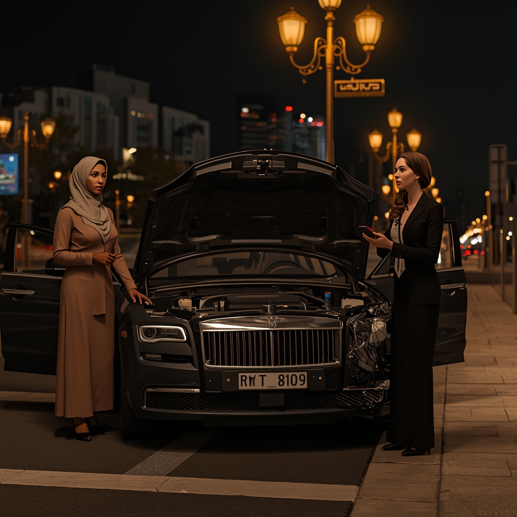lucid origin a cinematic wide shot at night on a modern city street in doha. a young somali w 0 (1)