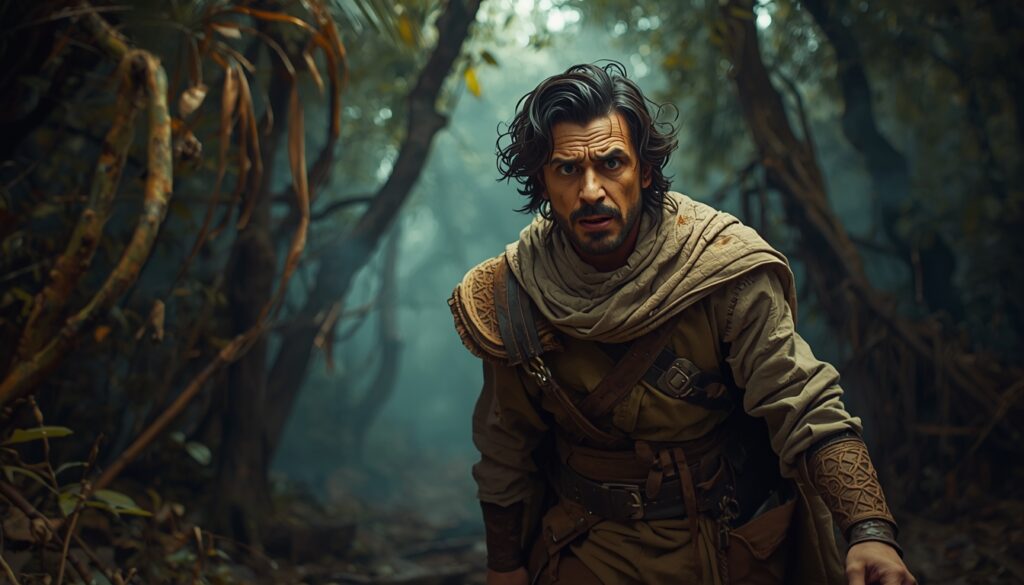 👑 Boqor Rafi lucid origin a surreal and vibrant cinematic photo of king rafi lost in a dark misty ancient 0